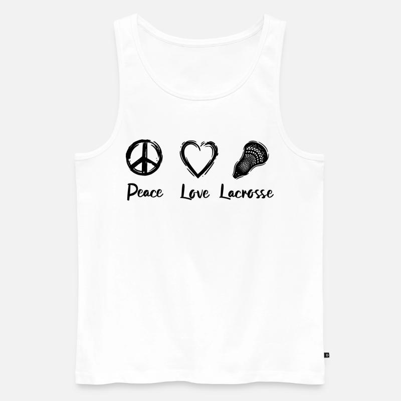 Lacrosse Routine - Männer Premium Bio Tank Top - Weiß