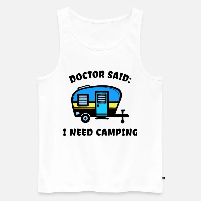 Camper Camping Wohnmobil Statement Wanderer - Männer Premium Bio Tank Top - Weiß