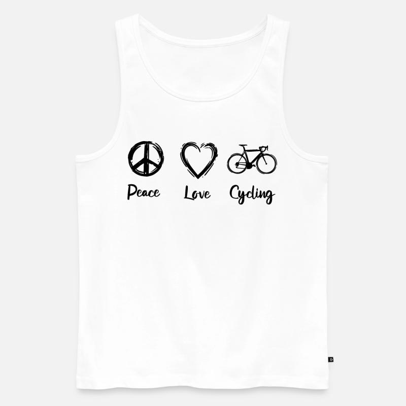 Radfahrer Routine - Männer Premium Bio Tank Top - Weiß