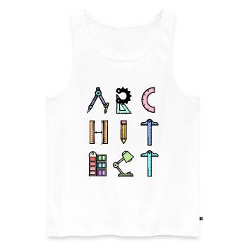 Architect Profession Saying Job Career Supervisor - Men's Premium Organic Tank Top - white - Front - AI Model Male 178 light (178cm)