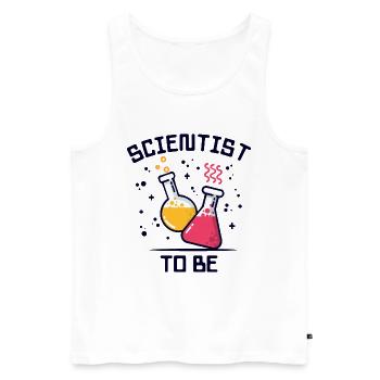 Workaholic Wissenschafter Statement Beruf Karriere - Männer Premium Bio Tank Top - Weiß - Vorne - AI Model Male 178 light (178cm)