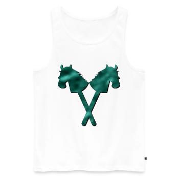 Hobby-Horsing ÉQUITATION - Débardeur bio Premium Homme - blanc - Devant - Michal (187cm)