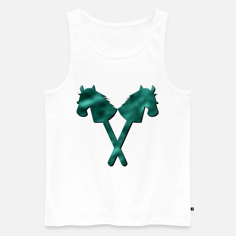 Hobby-Horsing REITEN - Männer Premium Bio Tank Top - Weiß