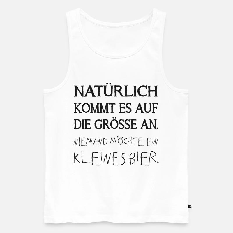 niemand möchte ein kleines bier - Männer Premium Bio Tank Top - Weiß