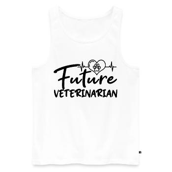 Future Veterinarian - Men's Premium Organic Tank Top - white - Front - Michal (187cm)