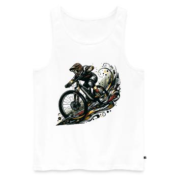 VTT VTT Descente Cadeau - Débardeur bio Premium Homme - blanc - Devant - Michal (187cm)
