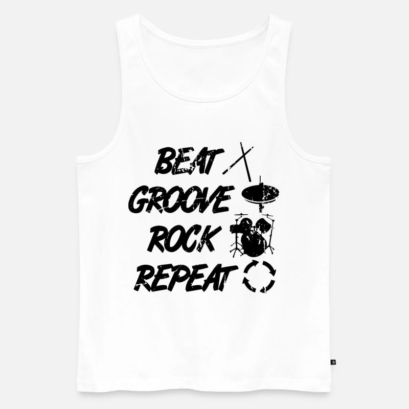 Percussion Techniques - Débardeur bio Premium Homme - blanc