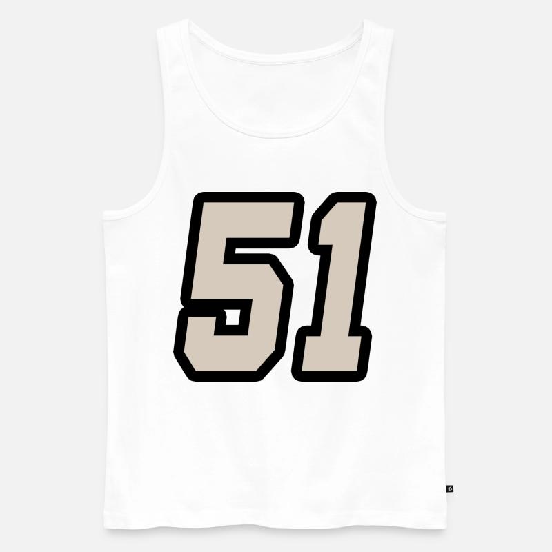 Nummer einundfünfzig 51 - Männer Premium Bio Tank Top - Weiß