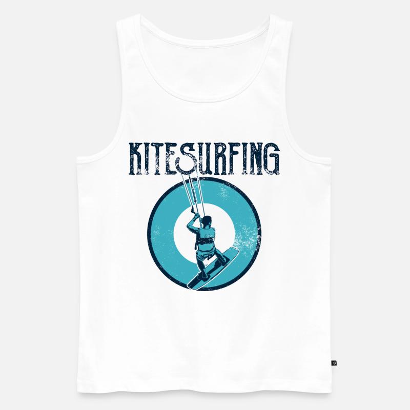 Kitesurfer - Männer Premium Bio Tank Top - Weiß
