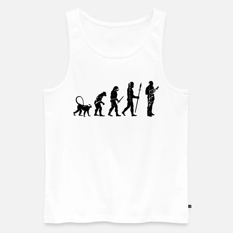 Developing a Ukulele Player - Men's Premium Organic Tank Top - white