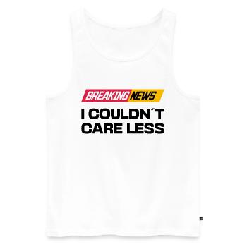 Gleichgülti Egal Statement Ist Mir Wurscht - Männer Premium Bio Tank Top - Weiß - Vorne - Michal (187cm)