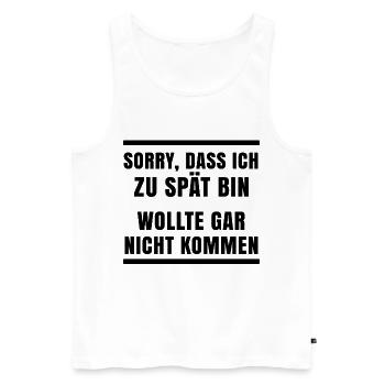 I don't care about the indifferent statement - Men's Premium Organic Tank Top - white - Front - Michal (187cm)