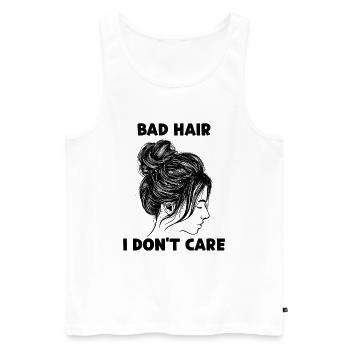 I don't care about cool saying attitude - Men's Premium Organic Tank Top - white - Front - AI Model Male 178 light (178cm)
