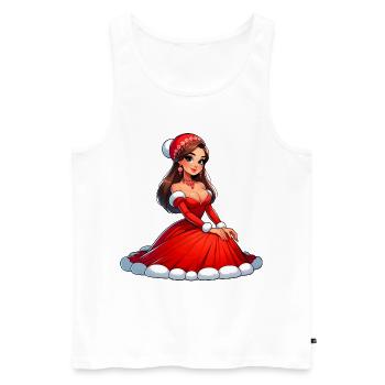 Ded Moroz Snegurotschka russischer Weihnachtsmann - Männer Premium Bio Tank Top - Weiß - Vorne - AI Model Male 178 light (178cm)