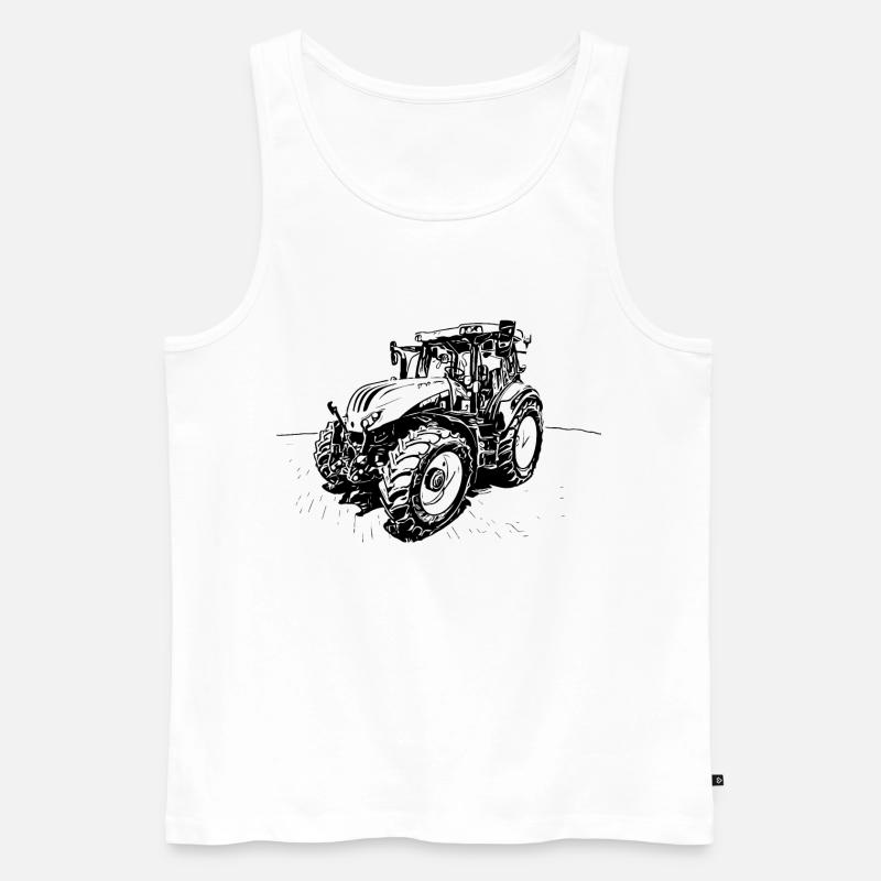Traktor Steyr 4120 - Männer Premium Bio Tank Top - Weiß