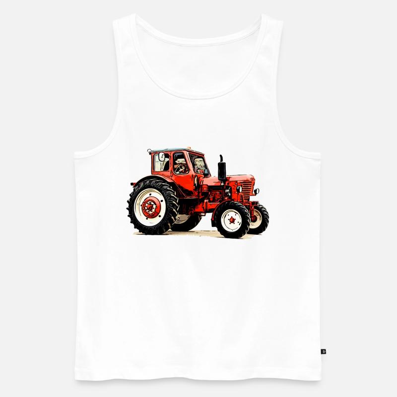 Belarus mts 50 - Männer Premium Bio Tank Top - Weiß