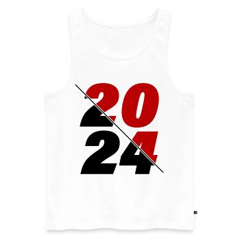 Année 2024 - Débardeur bio Premium Homme - blanc - Devant - Michal (187cm)