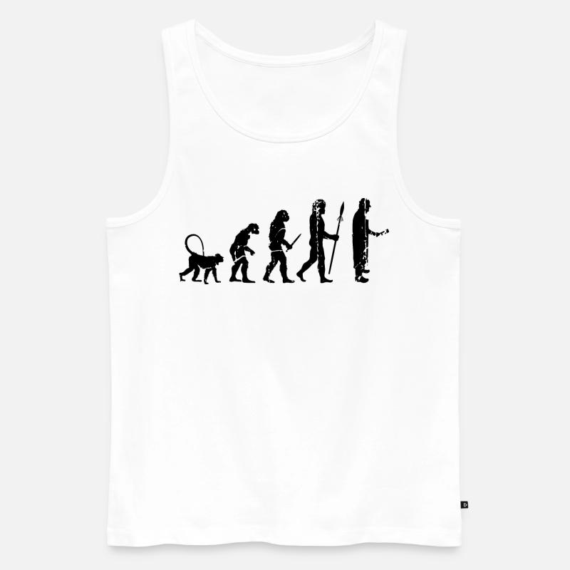 Fleischer Evolution - Männer Premium Bio Tank Top - Weiß
