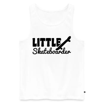 Little skateboarder - Men's Premium Organic Tank Top - white - Front - AI Model Male 178 light (178cm)