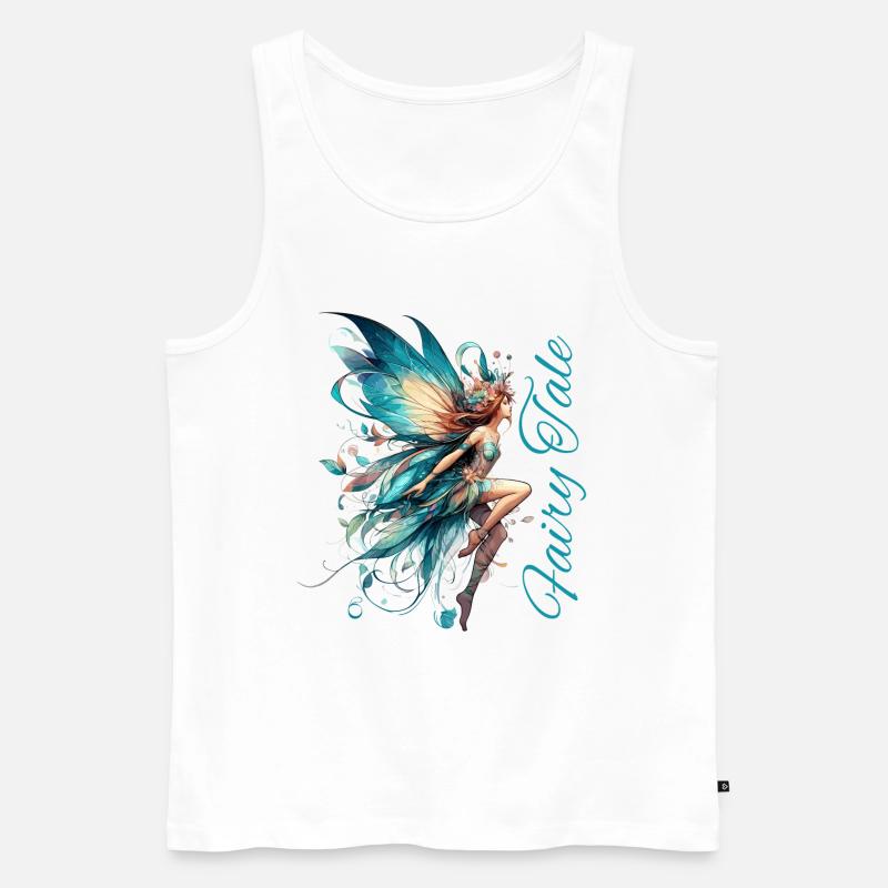 Fee Märchen Geschenk - Männer Premium Bio Tank Top - Weiß