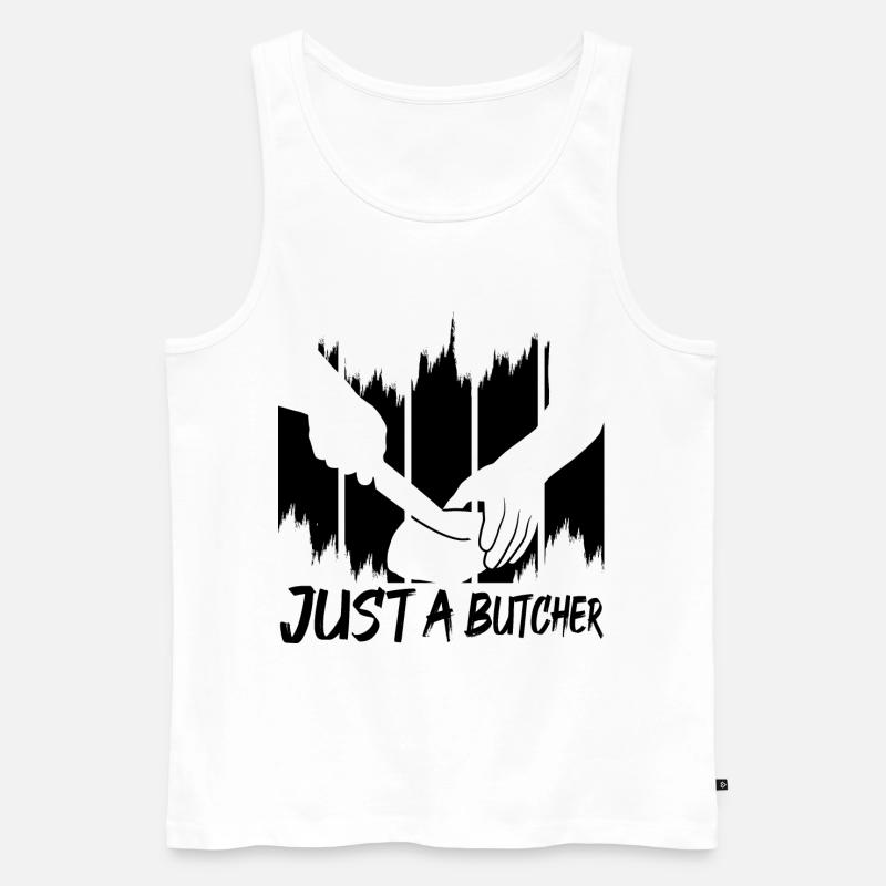 Metzger - Männer Premium Bio Tank Top - Weiß