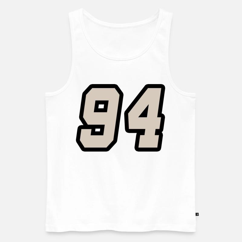 Nummer vierundneunzig 94 - Männer Premium Bio Tank Top - Weiß