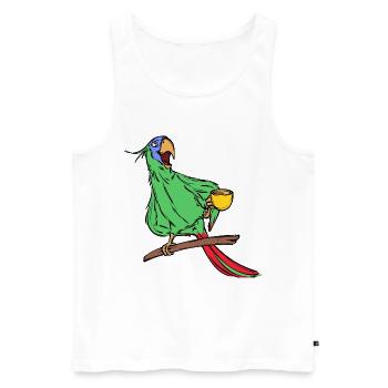 Animal, Parrot, Animal Lover, Pet, Bird - Men's Premium Organic Tank Top - white - Front - AI Model Male 178 light (178cm)