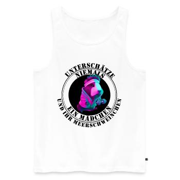 Guinea Pig Graphic Meerschweinchen - Männer Premium Bio Tank Top - Weiß - Vorne - Michal (187cm)