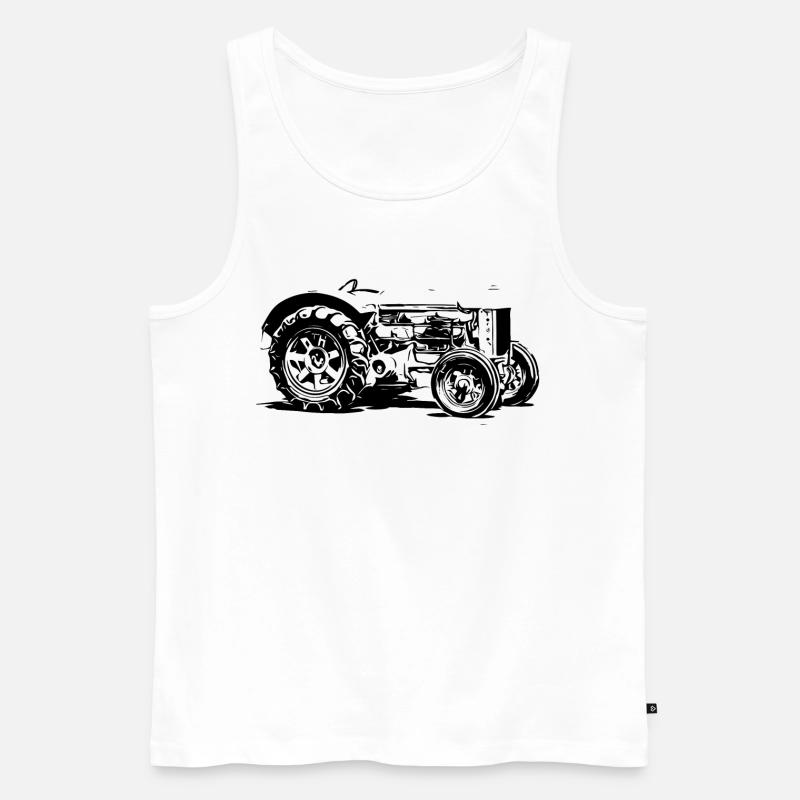 Alter Model F Traktor - Männer Premium Bio Tank Top - Weiß