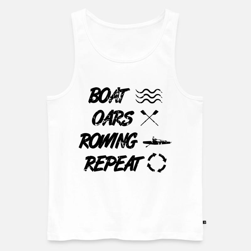Ruderer Spruch - Männer Premium Bio Tank Top - Weiß