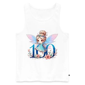 100 Jahre Fee Elfe süß Geburtstag Geschenk - Männer Premium Bio Tank Top - Weiß - Vorne - Michal (187cm)