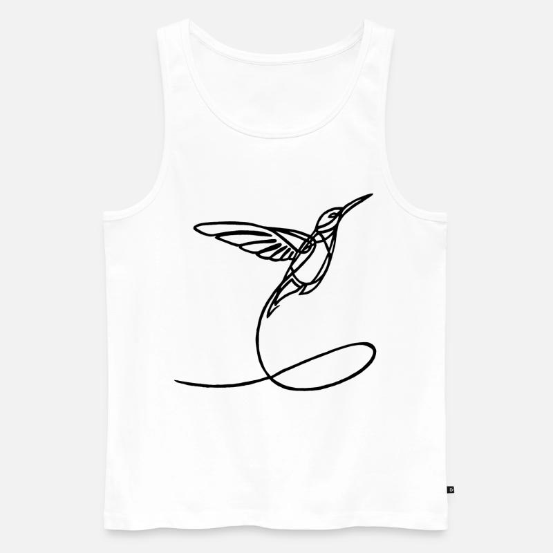 Schwarzer seltsamer Vogel - Männer Premium Bio Tank Top - Weiß