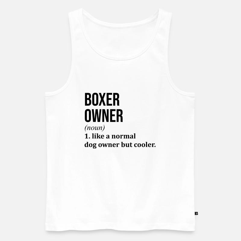 Boxer - Männer Premium Bio Tank Top - Weiß