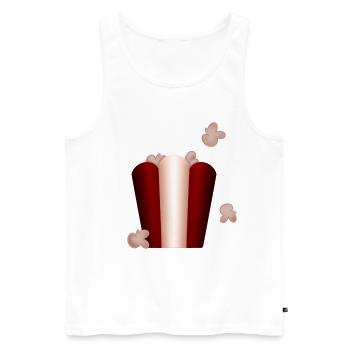 Vintage-Popcorn! - Männer Premium Bio Tank Top - Weiß - Vorne - Michal (187cm)