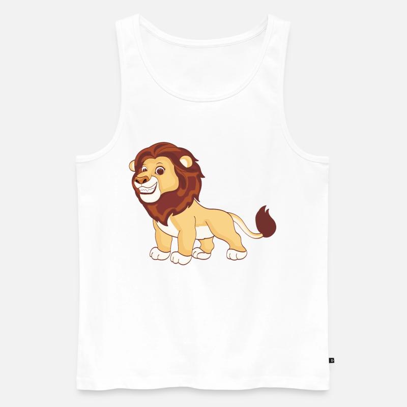 Ein prächtiger Löwe - Männer Premium Bio Tank Top - Weiß