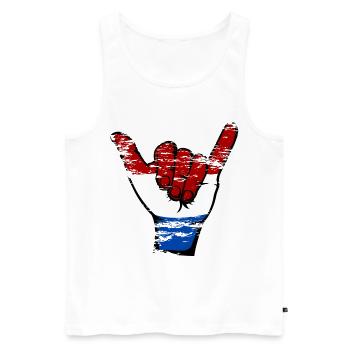 Holland Flag Surfing Symbol used - Men's Premium Organic Tank Top - white - Front - Michal (187cm)