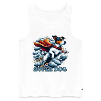Super Dog Jack Russell Terrier Gift - Men's Premium Organic Tank Top - white - Front - Michal (187cm)