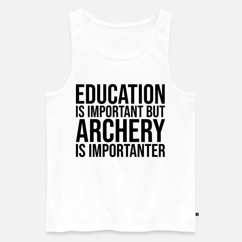Bogenschießen - Männer Premium Bio Tank Top - Weiß