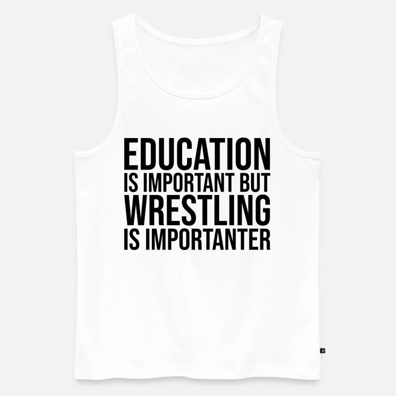 Ringen - Männer Premium Bio Tank Top - Weiß