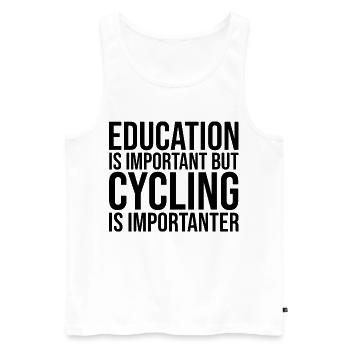 Radfahren - Männer Premium Bio Tank Top - Weiß - Vorne - AI Model Male 178 light (178cm)