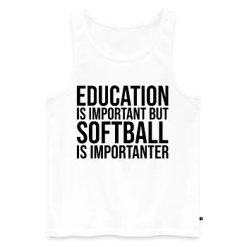softball - Débardeur bio Premium Homme - blanc - Devant - AI Model Male 178 light (178cm)