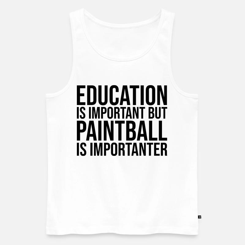 Paintball - Männer Premium Bio Tank Top - Weiß