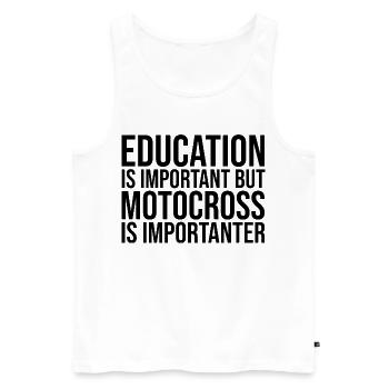 motocross - Débardeur bio Premium Homme - blanc - Devant - AI Model Male 178 light (178cm)