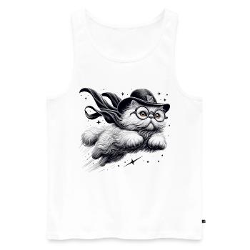 Magic Persian White Persian Cat Gift - Men's Premium Organic Tank Top - white - Front - AI Model Male 178 light (178cm)