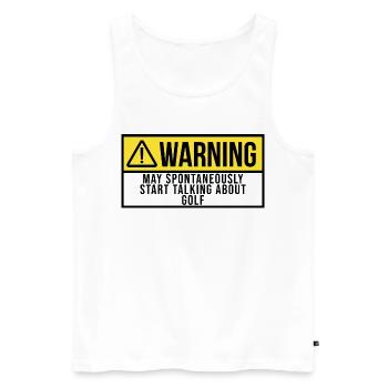 Golf - Männer Premium Bio Tank Top - Weiß - Vorne - AI Model Male 178 light (178cm)