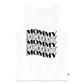 Bonheur des mères Maman Rétro Hippie pour la fête des mères - Débardeur bio Premium Homme - blanc - Devant - Michal (187cm)