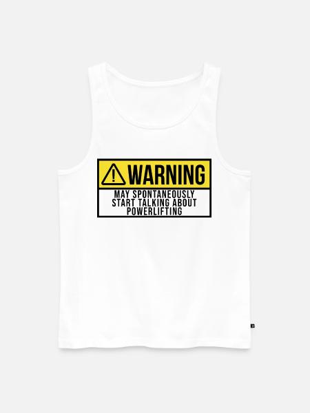 Powerlifting - Men's Premium Organic Tank Top - white