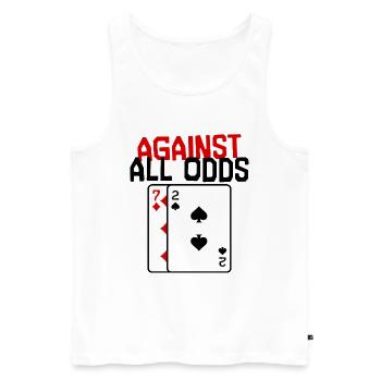 Casino Statement Jeu de cartes de poker Jeux d’argent - Débardeur bio Premium Homme - blanc - Devant - Michal (187cm)