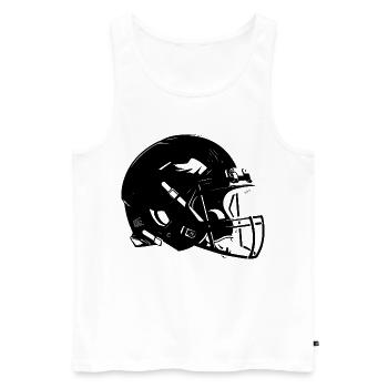 Casque de football Sketch - Débardeur bio Premium Homme - blanc - Devant - Michal (187cm)