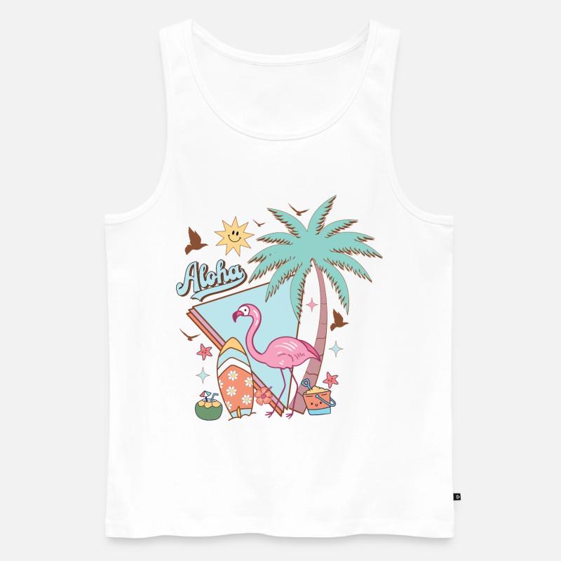 Aloha Sommer - Männer Premium Bio Tank Top - Weiß